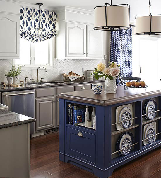 remember that if you dont want the expense of changing perfectly beautiful white kitchen cabinets there is always the blue range to add a spark of color - Blue And White Kitchen remember that if you dont want the expense of changing perfectly beautiful white kitchen cabinets there is always the blue range to add a spark of color - Blue And White Kitchen