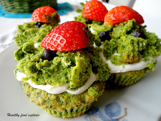 Muffinki z owocami Ciasto ze szpinakiem