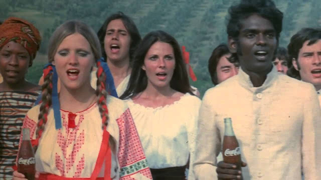 Coke's, "I'd like to buy the world a coke." filmed in 1971, was the most expensive commercial to date. Filmed on a hill in Rome it was more than twice the estimated 100,000 Coke's, "I'd like to buy the world a coke." filmed in 1971, was the most expensive commercial to date. Filmed on a hill in Rome it was more than twice the estimated 100,000