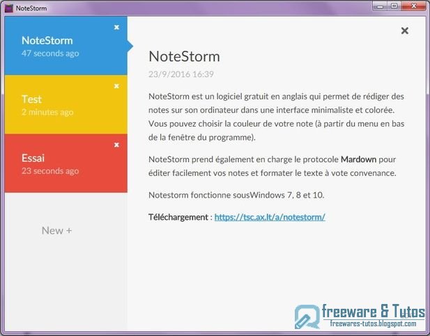 NoteStorm : un élégant logiciel de prise de notes