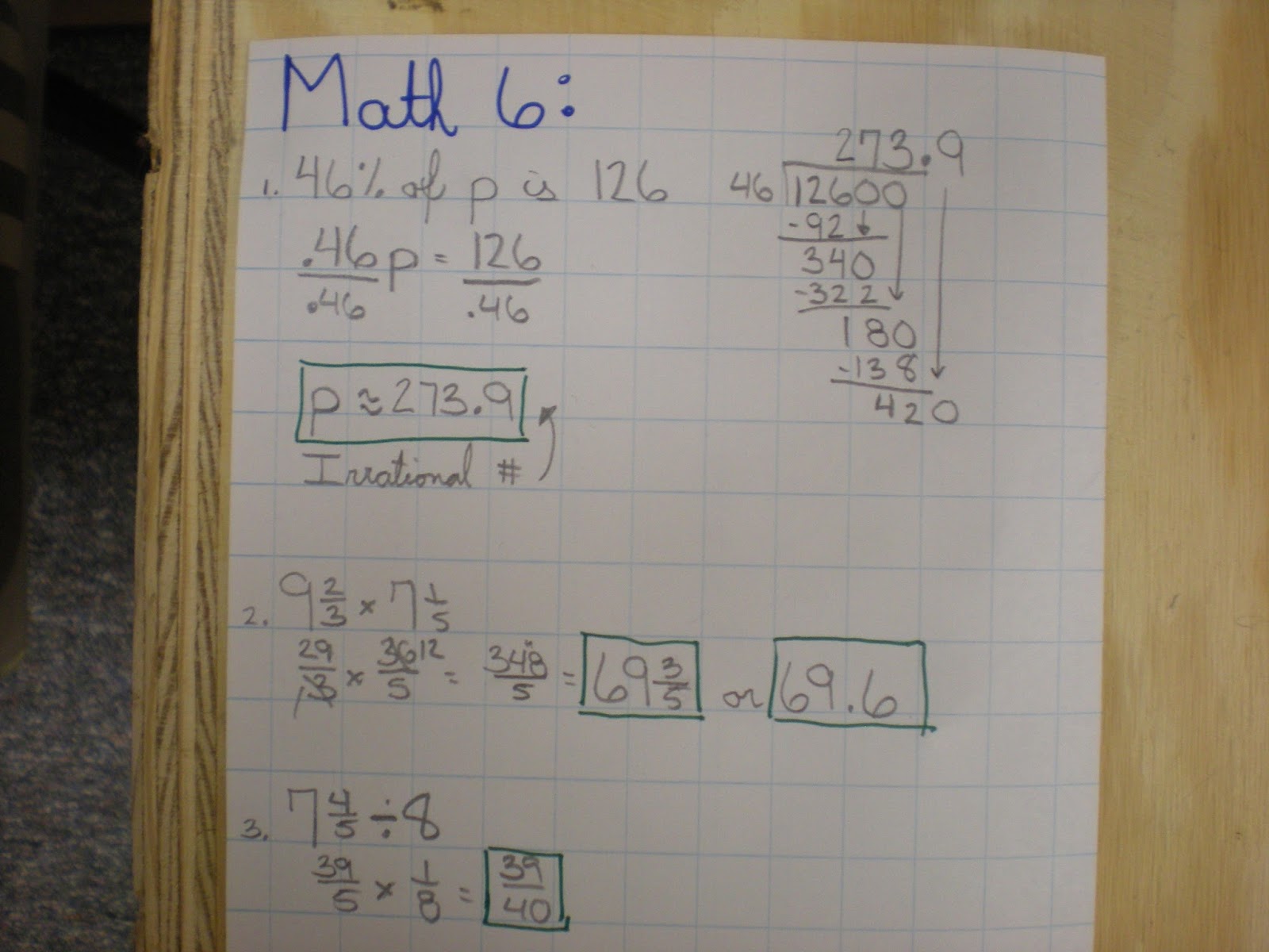 Mr. Giomini's Mathematics Blog: Day 100: Math 6: Test Review/Quizlet