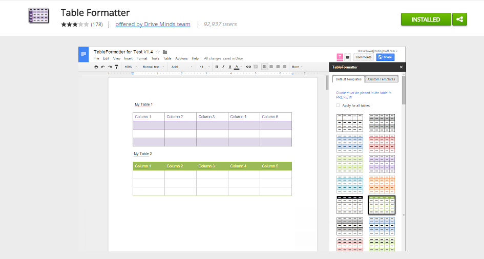 Free Technology for Teachers Table Formatter Provides an Easy Way to