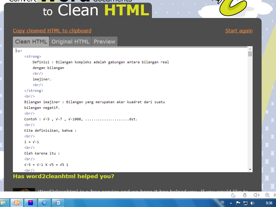 Html cleaner. Html cleaner