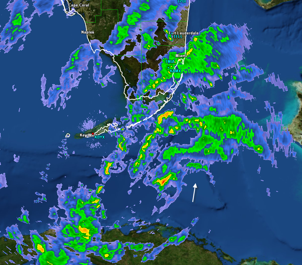 The Original Weather Blog Center of Isaac Visible on Key West Radar...