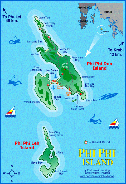 mapa Isla Phi Phi