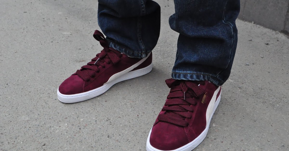 puma suede classic on feet
