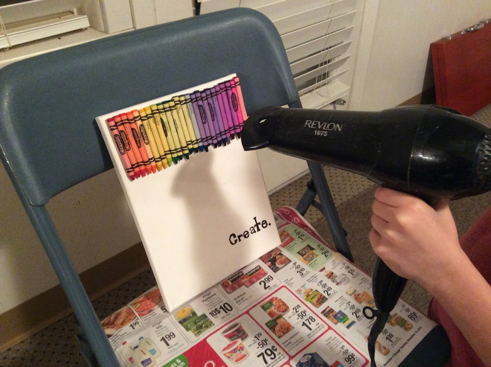 North Hill Robo Owls How to Make Crayon Rain (Hair Dryer Crayon Art