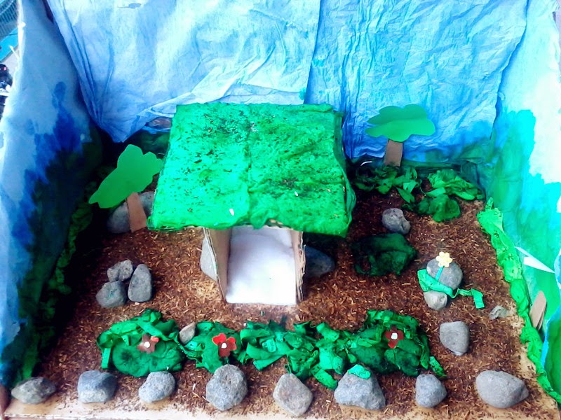 how to make a simple diorama Goresan Kecil