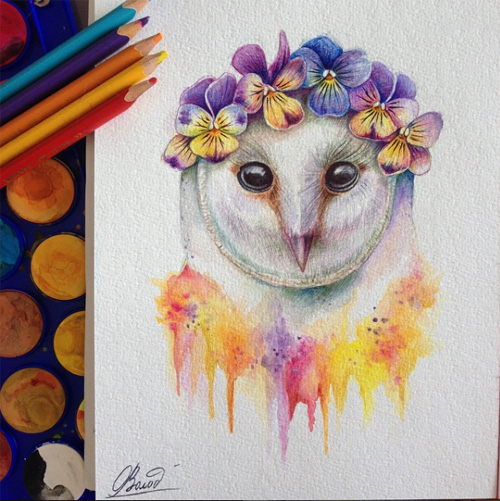 My Owl Barn: Vibrant Paintings By Olga an Artist From Israel