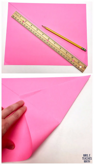 Modeling Similar Right Triangles - Paper Cutting Activity
