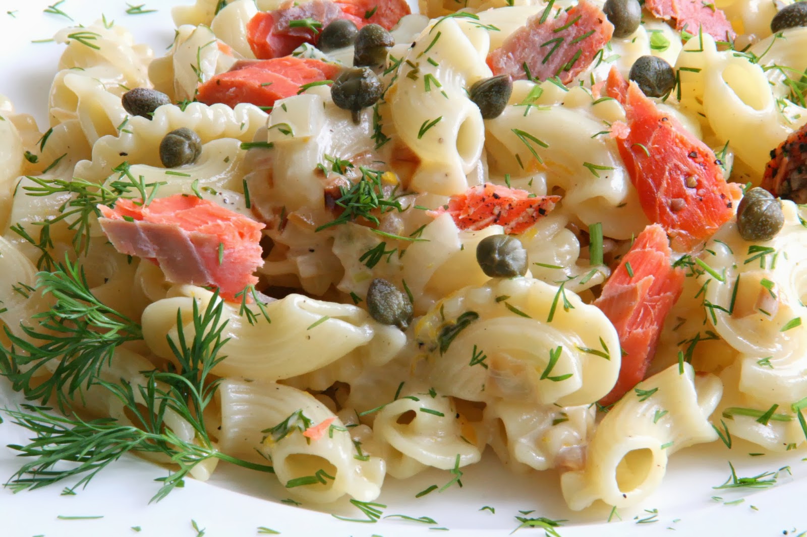Pasta with Smoked Salmon Capers and Onions Recipe Cooking Signature