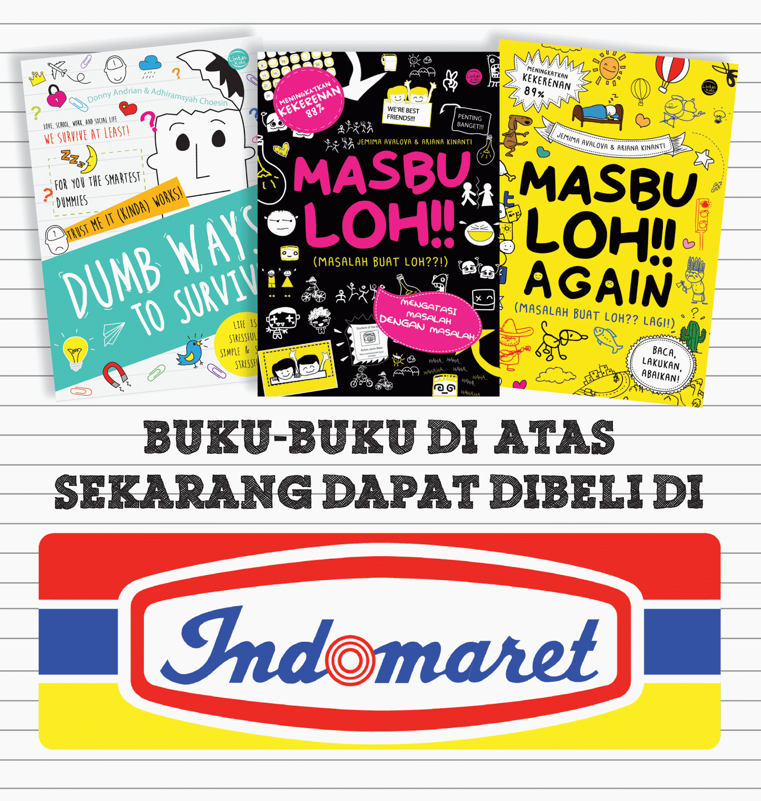 Sekarang beli buku bisa di Indomaret!