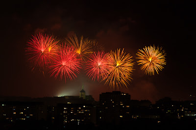 fireworks over Geneva