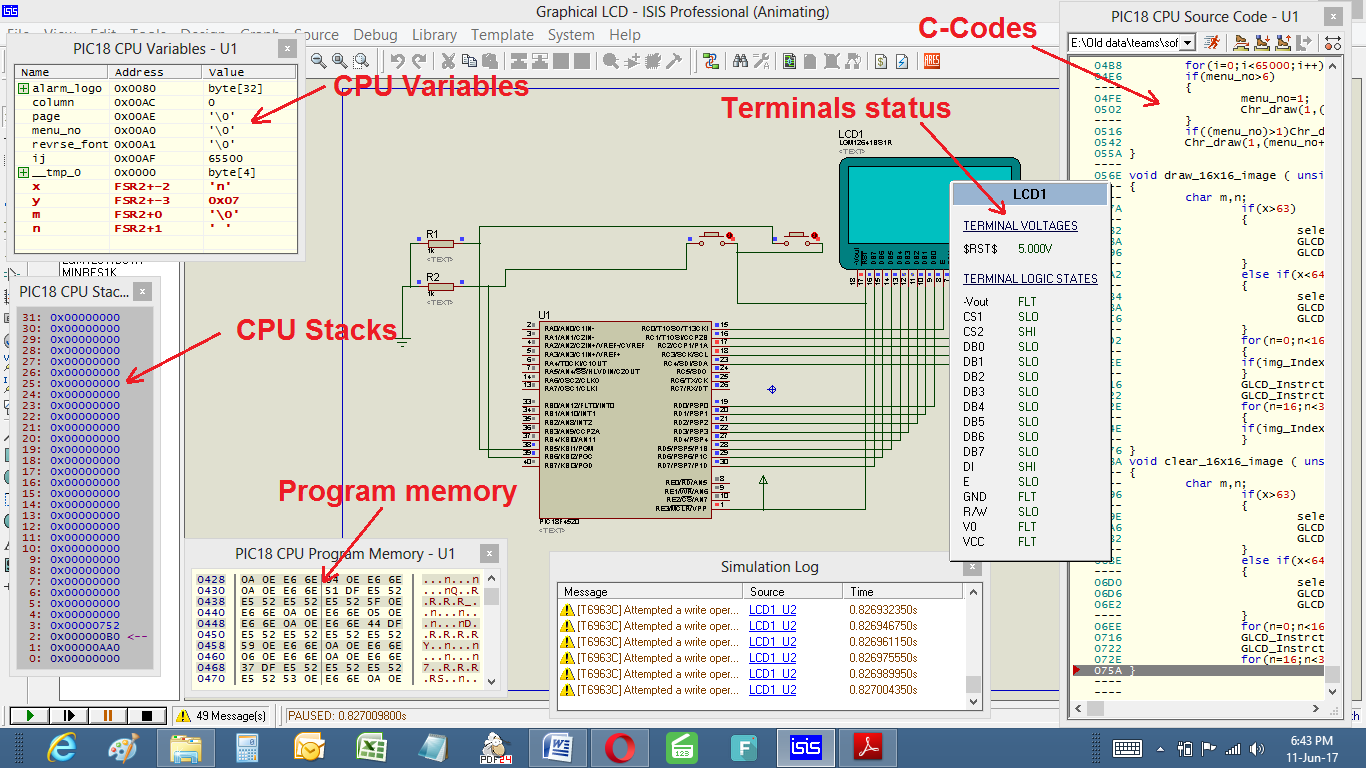 Simulate C Codes With Circuit In PROTEUS Debug Your Complete Project Electronics Guru