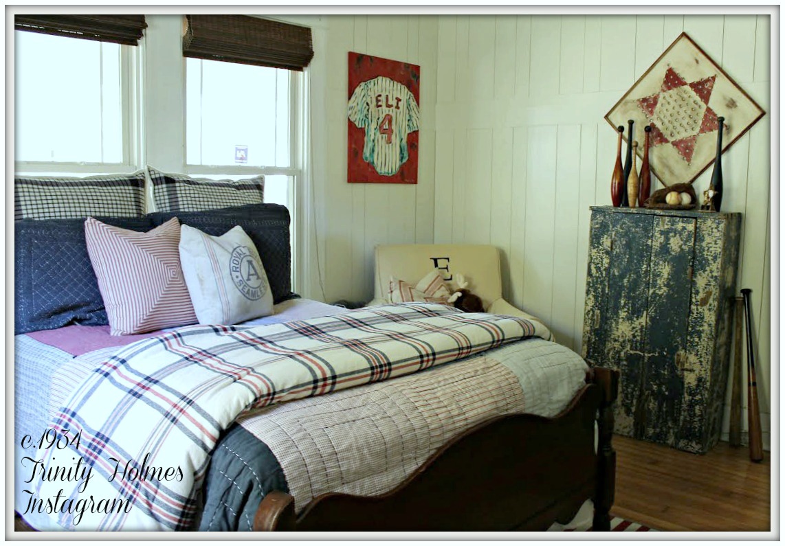 Boys Farmhouse Bedroom-From My Front Porch To Yours-How I Found My Style Sundays- c.1934 Trinity Holmes Instagram