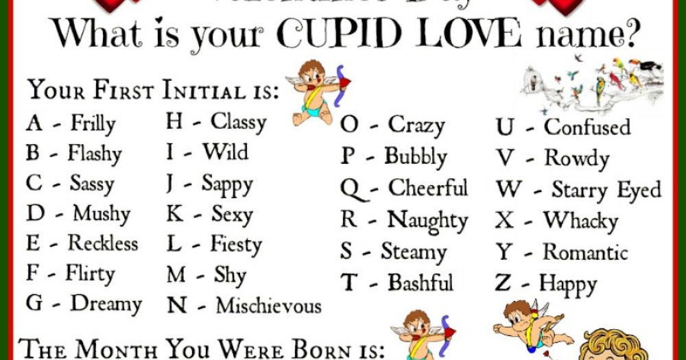 What's your Cupid Love Name this Valentines Day?