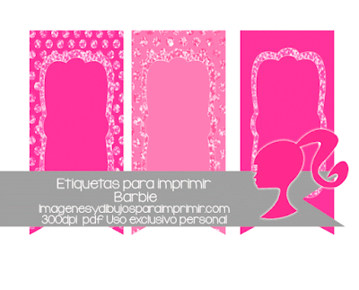 Etiquetas de barbie para imprimir-Colorear dibujos,letras, Actividades infantiles