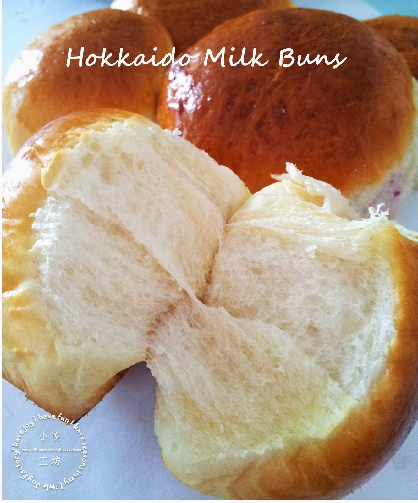 Hokkaido Milk Buns with Sweet Purple Potato Fillings 北海道牛奶紫薯小面包