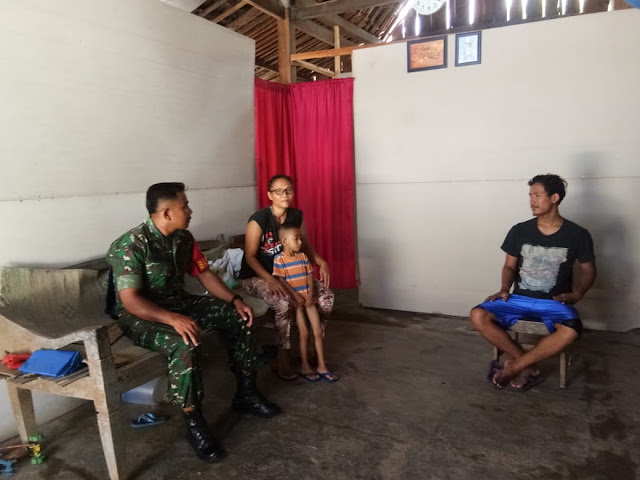 Babinsa Mlale Komsos Dengan Tomas Usai Pemilu