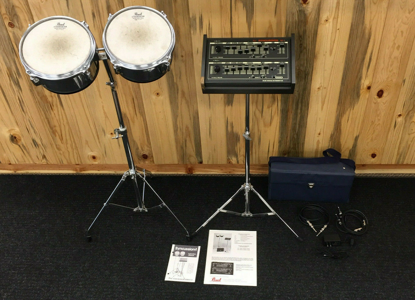 MATRIXSYNTH Original Pearl SY1 Syncussion1 Analog Drum Synth Synthesizer w/ CU1 Triggers