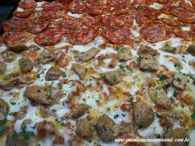 A melhor pizzeria quilo de Trastevere pizzas trastevere roma champignon calabrese - A melhor pizzeria quilo de Trastevere