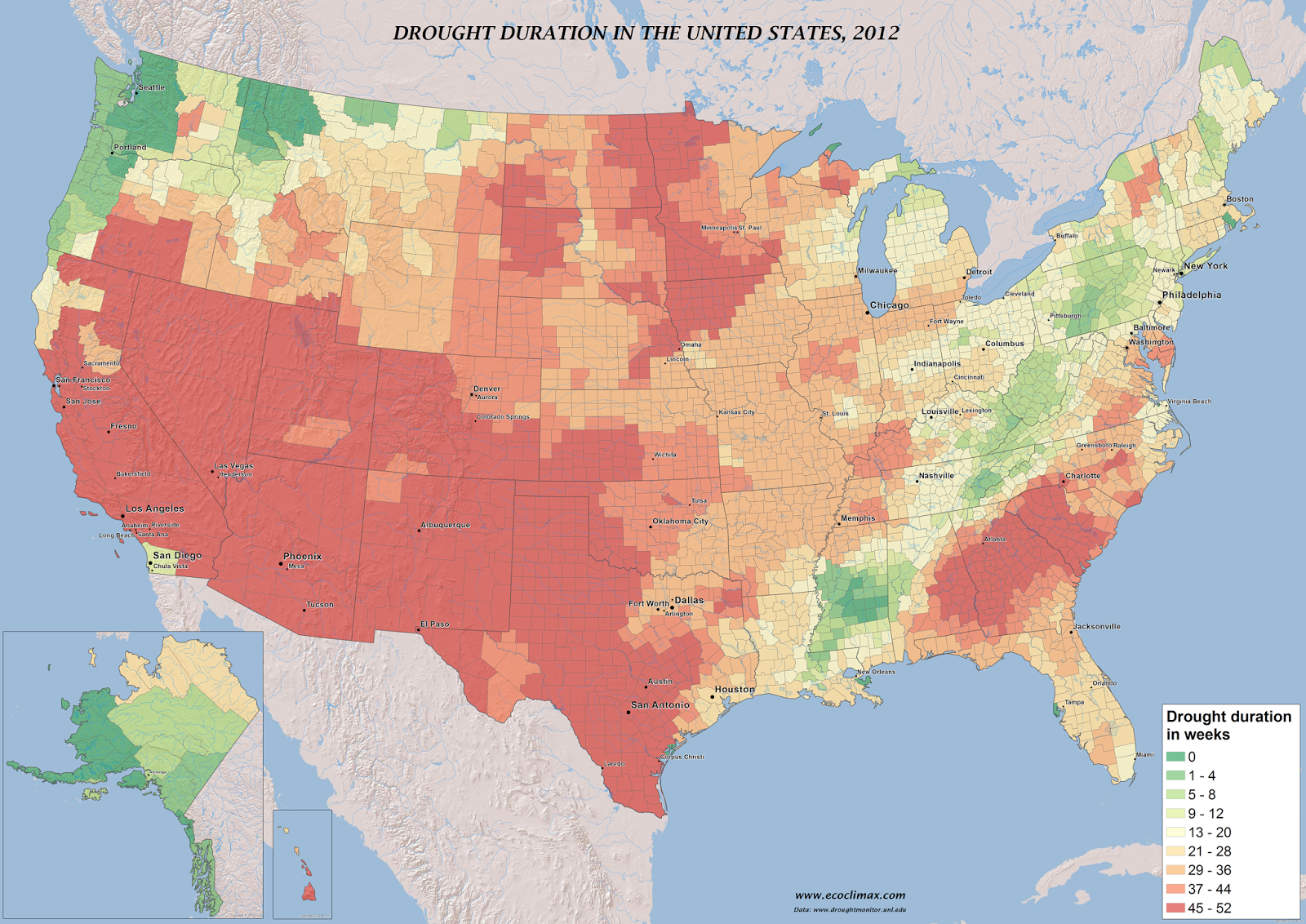  Drought duration in the United States (2011)