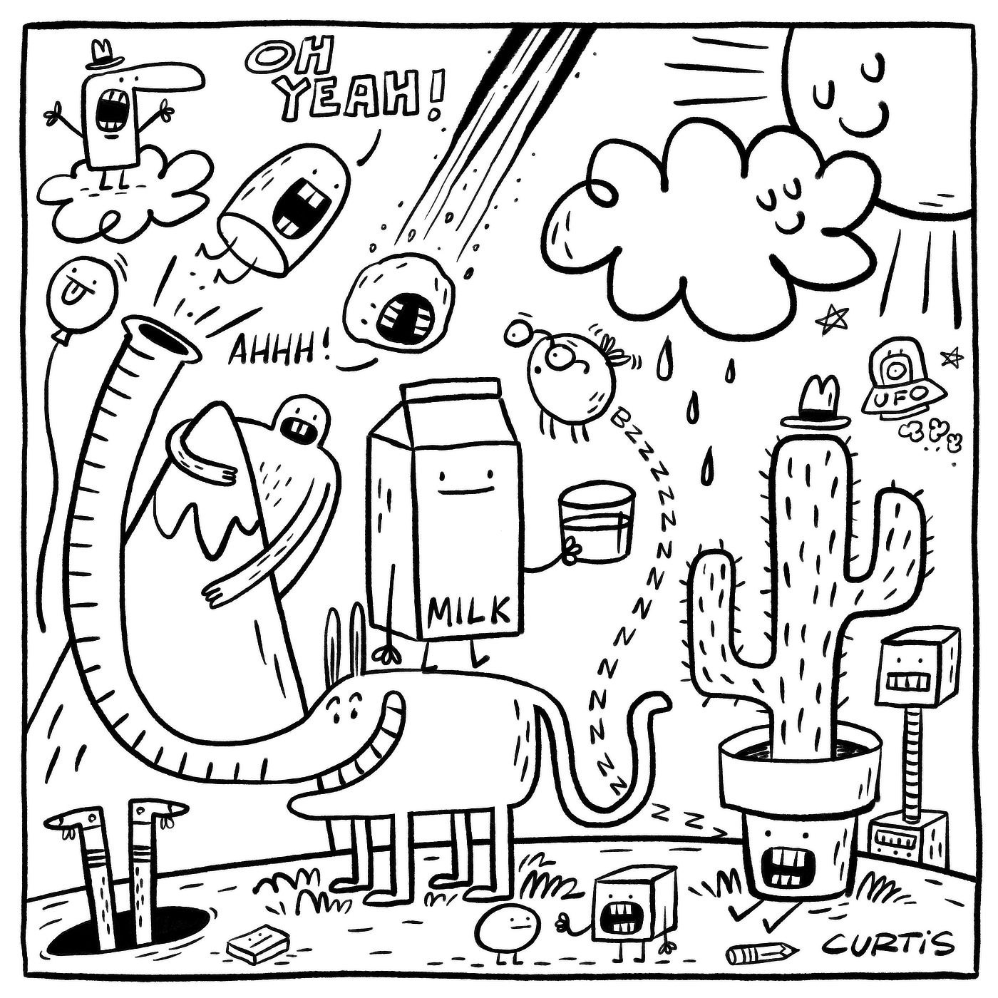 Magazine Doodles Fun Open Ended Art Activity Pink Stripey Socks