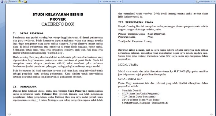 Contoh Bisnis Plan Kedai Kopi Pdf Contoh Fine