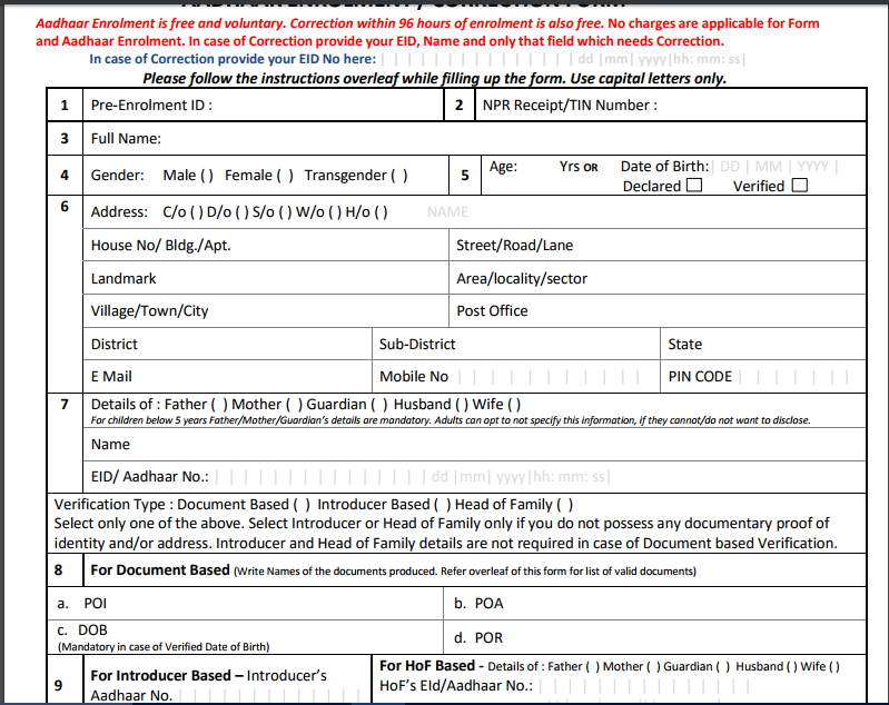 How to Apply for Aadhaar Card Online in Karnataka informative portal