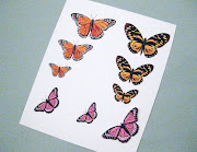 I then printed and cut out some butterfly clip art. (clip art )