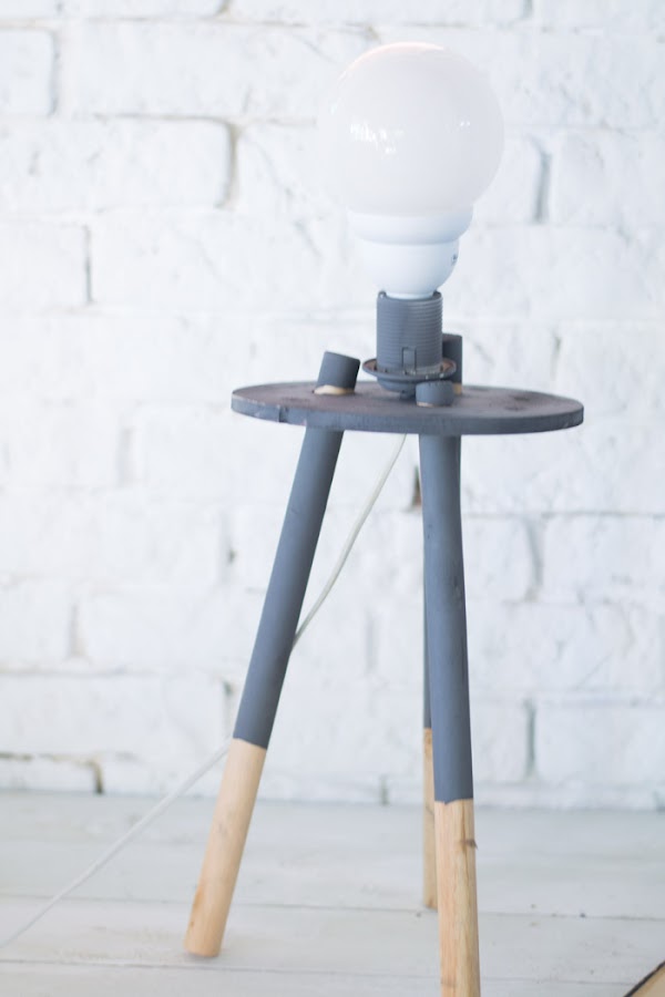 Lámpara nórdica madera diy