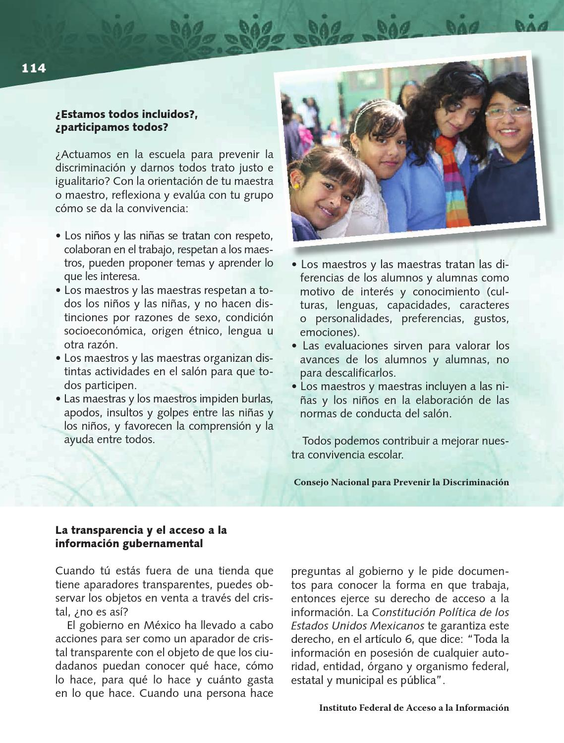  Para aprender más - Formación Cívica y Ética 4to Bloque 5 2014-2015