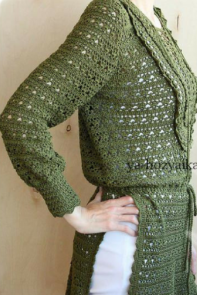 Túnica en crochet, Rama de Olivo (Patrón)