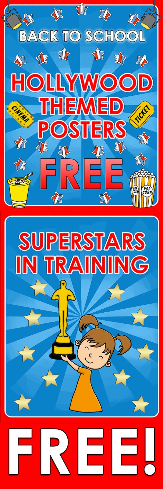 Classroom Freebies Too: FREE Hollywood themed posters!