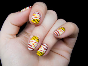 Blocked and Woven Stripes by @chalkboardnails