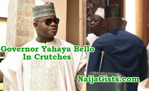 governor yahaya bello walk crutches