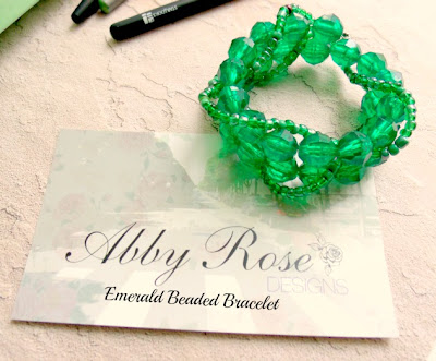 abby rose designs emerald beaded bracelet