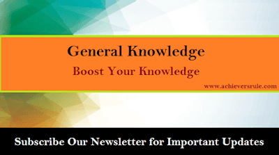 General Knowledge Quiz for IB, Railway, SSC General Knowledge Quiz for IB, Railway, SSC