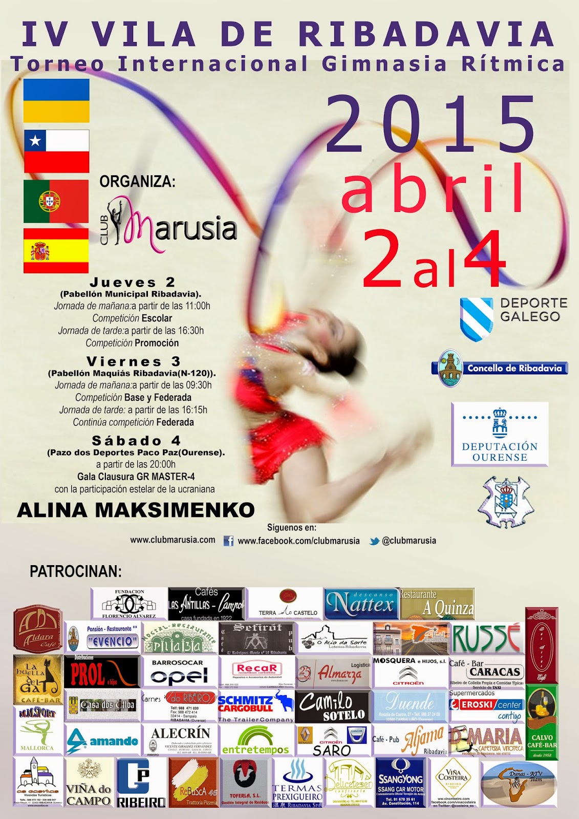 Gimnasia Rítmica Colegio Abrente IV TORNEO INTERNACIONAL VILA DE RIBADAVIA Gimnasia Rítmica Colegio Abrente IV TORNEO INTERNACIONAL VILA DE RIBADAVIA