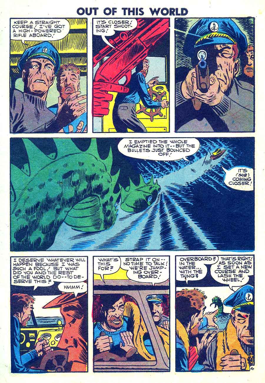 Out of This World v2 #5 charlton golden age comic book page art by Steve Ditko