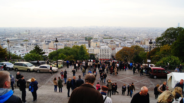 Montmartre蒙馬特 聖心堂 Basilique du Sacré-Cœur俯瞰整個巴黎市區