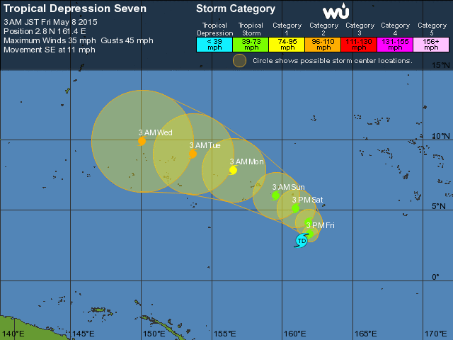 depresión evolucionará tormenta tropical Pacífico oeste