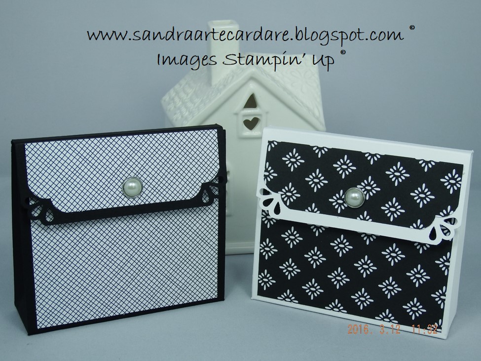 SandraArteCardare Easy Stick Purse using Stampin' Up Supplies