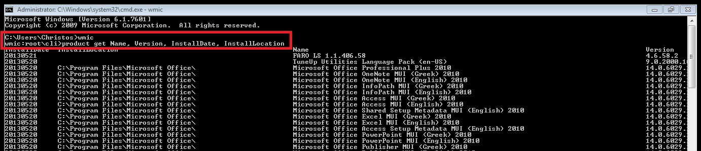 Get Software Name, Version Through WMI Get Software Name, Version Through WMI