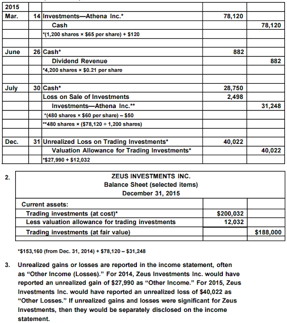 Accounting Q and A PR 152B Stock investment transactions, trading