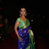 Actress At Gemini TV Awards In Blue Saree Adaa Khan