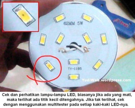 Cara Memperbaiki Bola Lampu Led Yang Mati Di Rumah, Jangan Di Buang ...