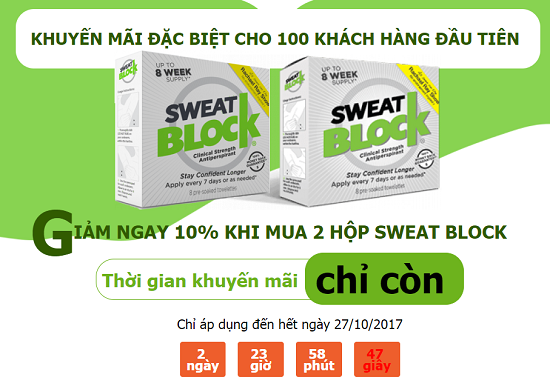 Sweat Block đặc trị hôi nách số 1 nhập khẩu Mỹ - Kiểm soát mùi hiệu quả Tuyen
