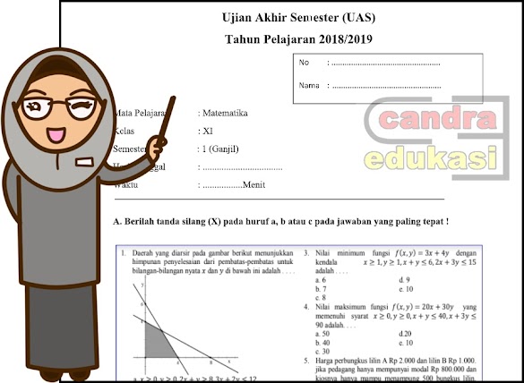 Soal Uas Matematika Wajib Kelas 11 Semester 1 Kurikulum 2013