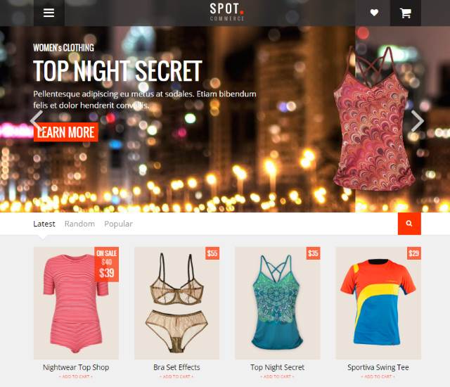 SpotCommerce - Blogger Shopping Template Free download